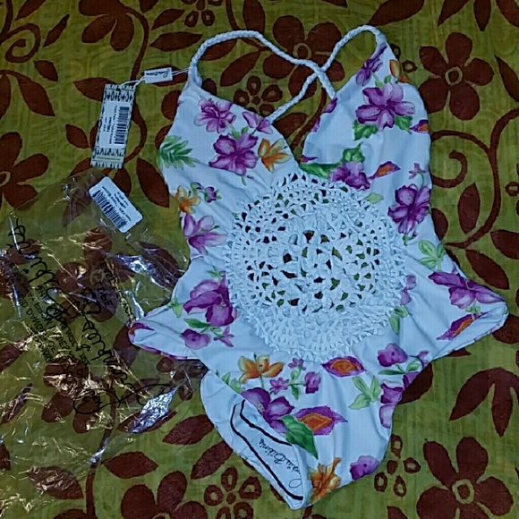 New frankies bikinis poppy onepiece tropical 1pc L - Picture 4 of 4